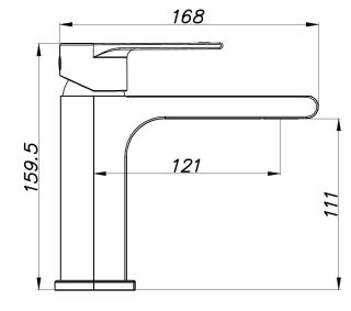 Смеситель для раковины AZARIO DELANO AZ-158445226 белый